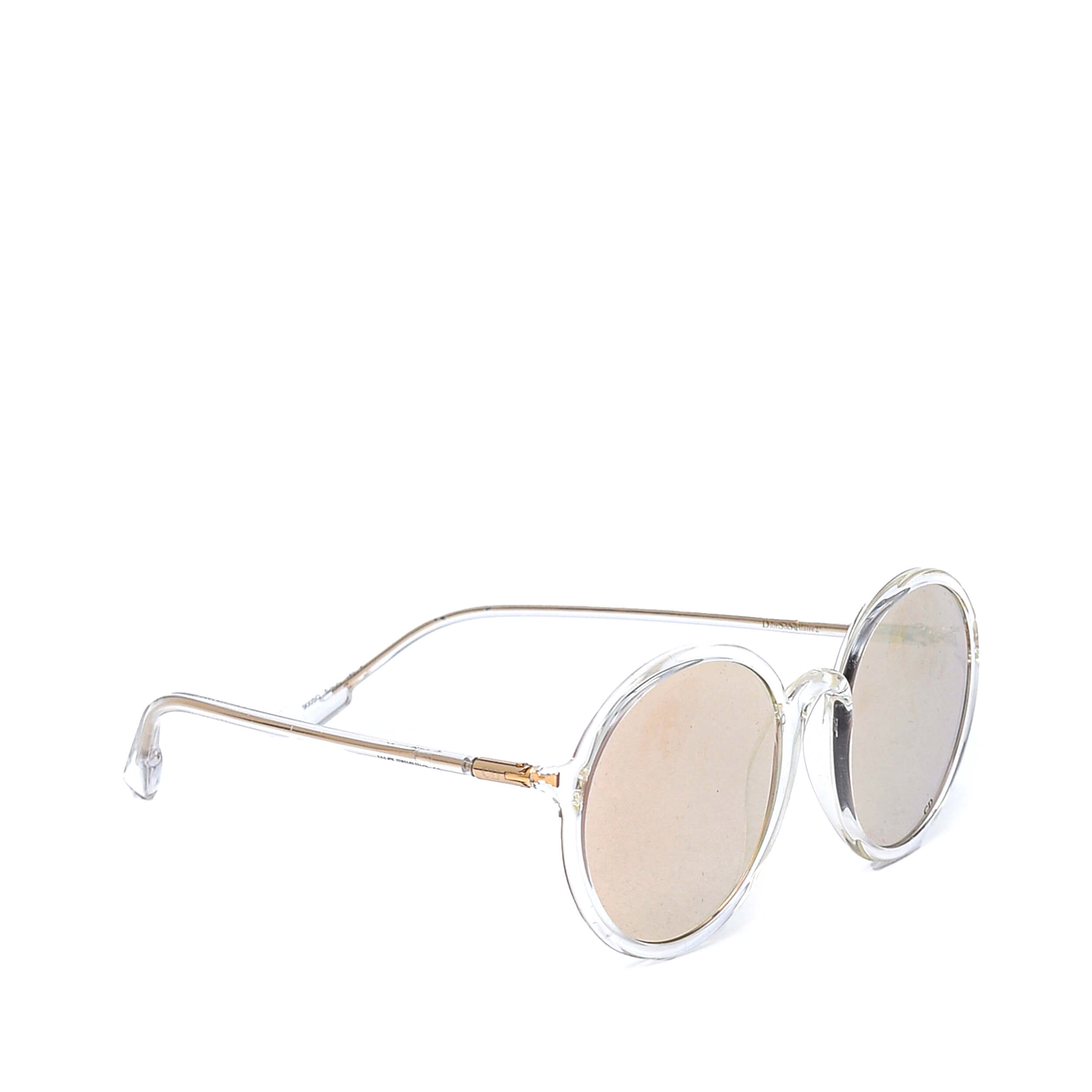 Christian Dior - Grey Round Mirrored Sunglasses